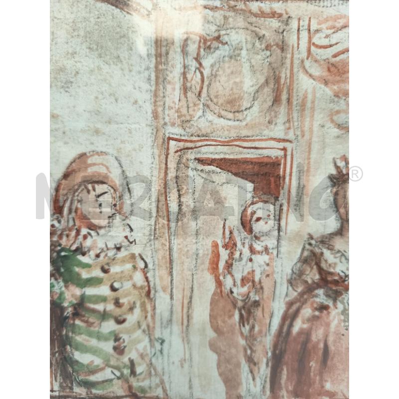 QUADRO BOZZETTO CARNEVALE DI VENEZIA  | Mercatino dell'Usato Roma porta maggiore 4