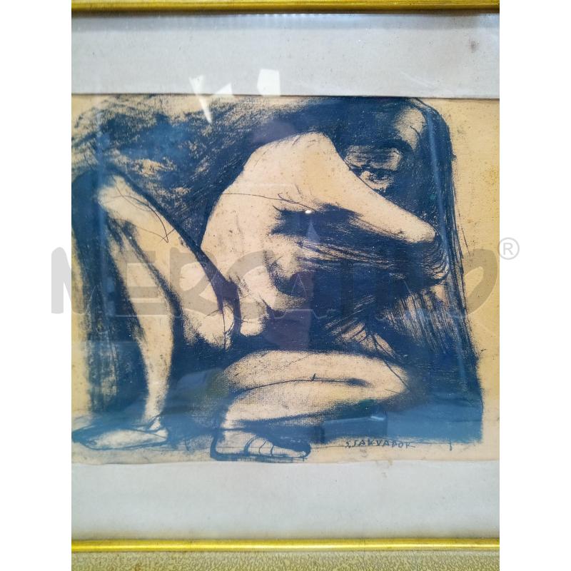 QUADRO CARBONCINO NUDI  | Mercatino dell'Usato Roma porta maggiore 2