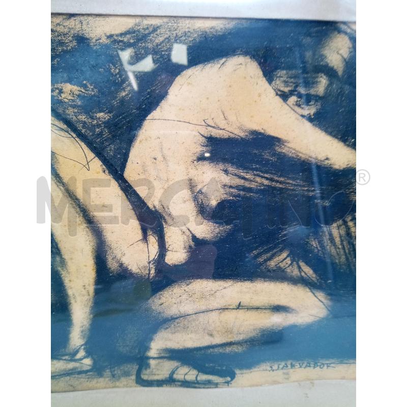 QUADRO CARBONCINO NUDI  | Mercatino dell'Usato Roma porta maggiore 4