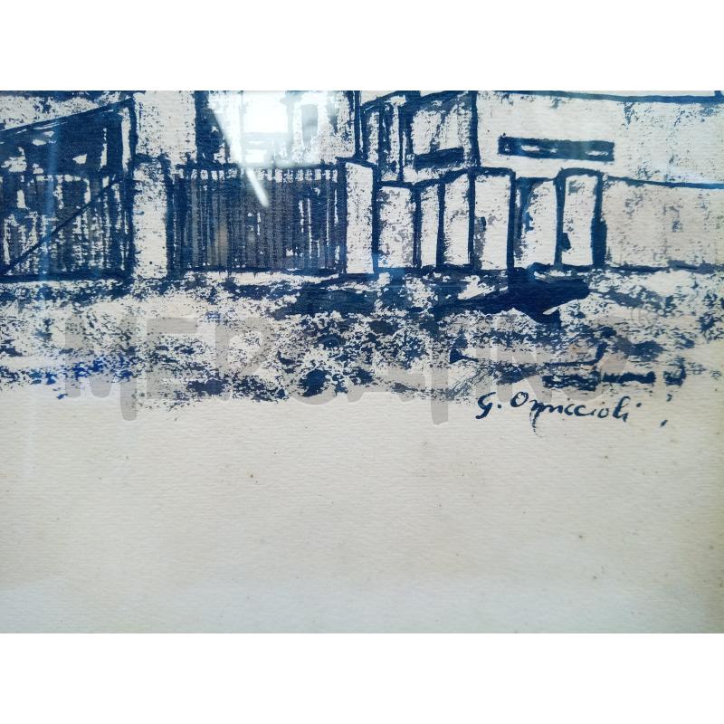 QUADRO CHINA SU CARTA VEDUTA CASE | Mercatino dell'Usato Roma porta maggiore 3