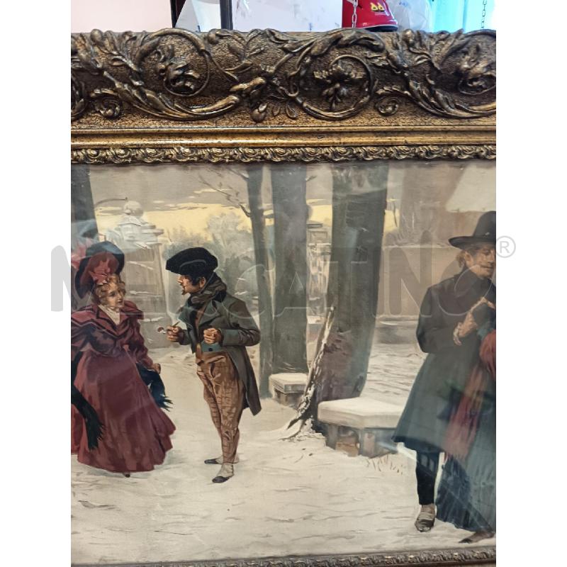 QUADRO CROMOLITO SCENA CORTEGGIAMENTO  | Mercatino dell'Usato Roma porta maggiore 4