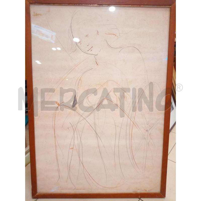 QUADRO DISEGNO ASTRATTO FIGURA DONNA | Mercatino dell'Usato Roma porta maggiore 1