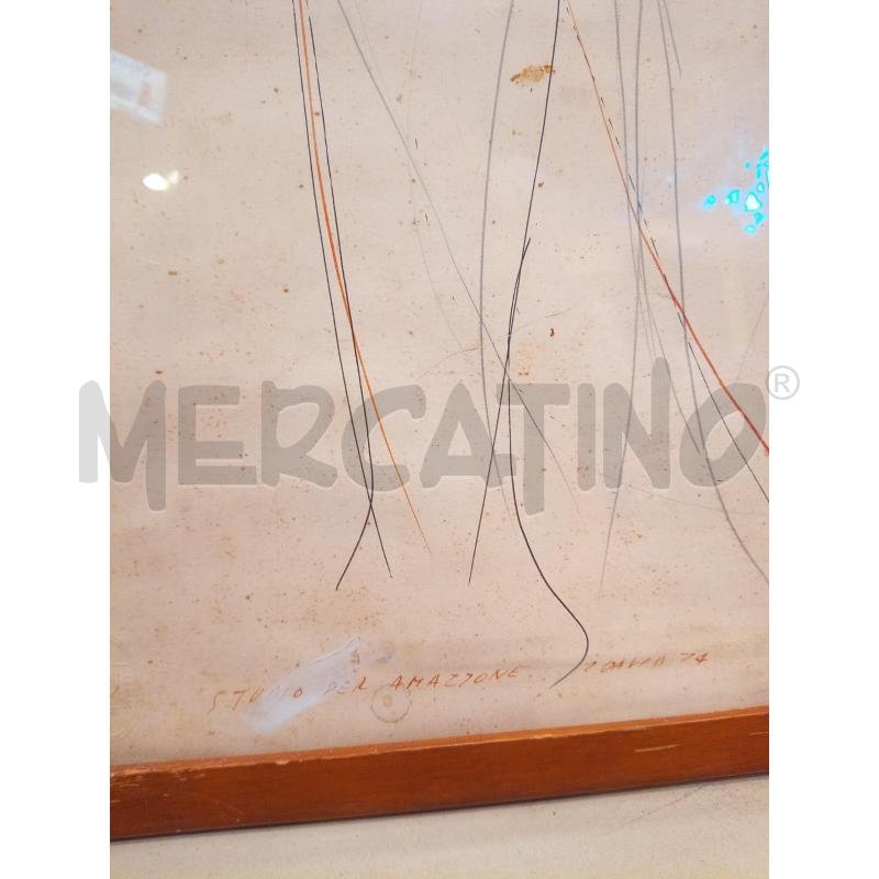 QUADRO DISEGNO ASTRATTO FIGURA DONNA | Mercatino dell'Usato Roma porta maggiore 3