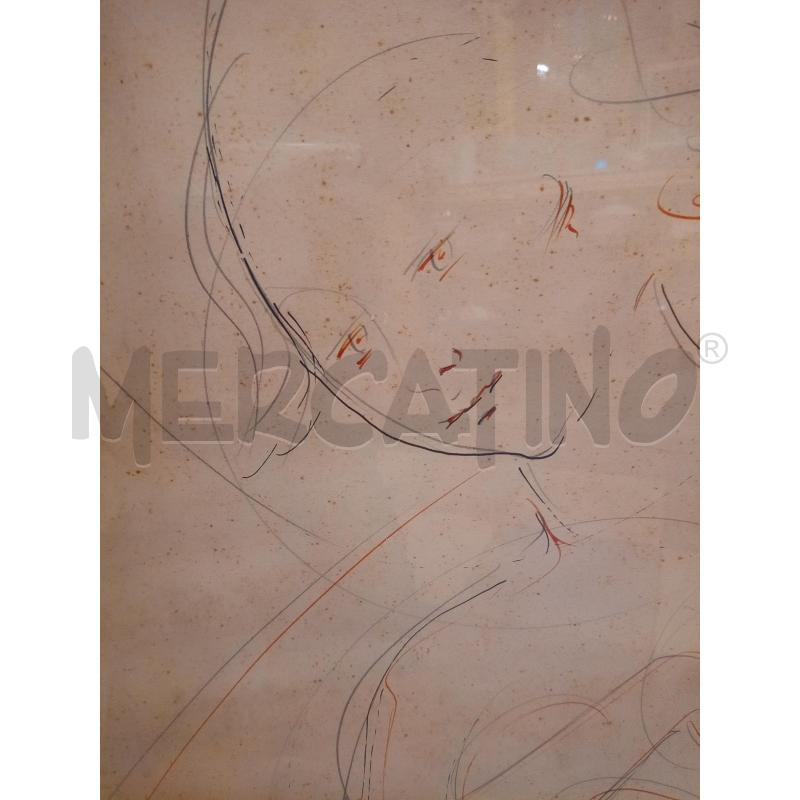 QUADRO DISEGNO ASTRATTO FIGURA DONNA | Mercatino dell'Usato Roma porta maggiore 4