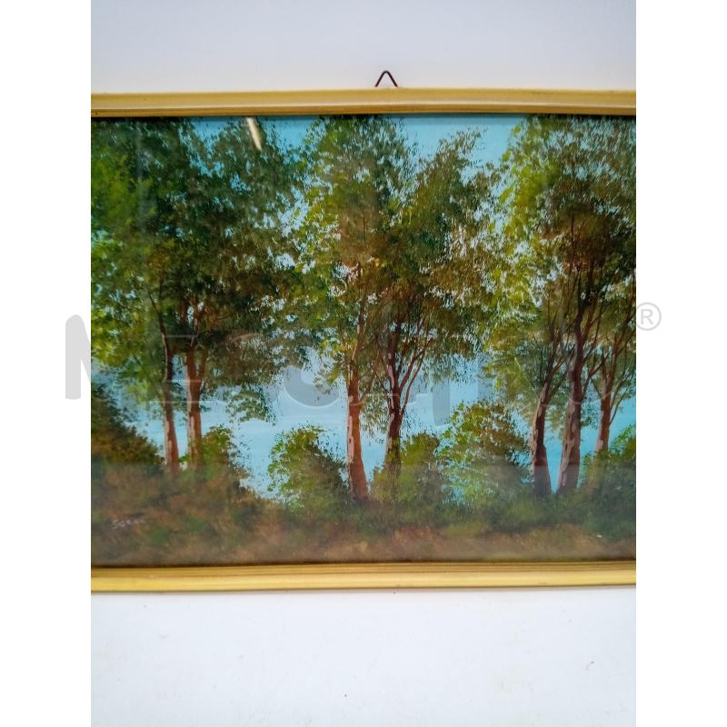 QUADRO GOUACHE ALBERI  | Mercatino dell'Usato Roma porta maggiore 1
