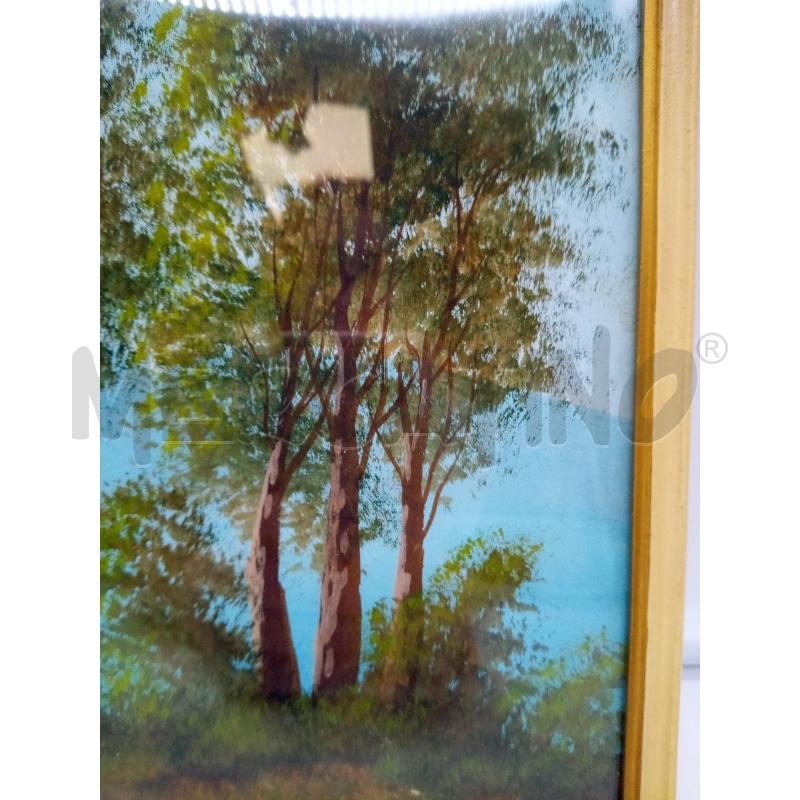 QUADRO GOUACHE ALBERI  | Mercatino dell'Usato Roma porta maggiore 2