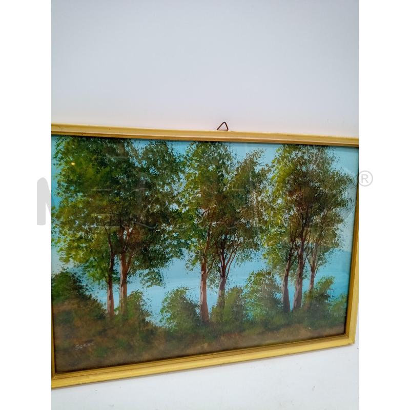 QUADRO GOUACHE ALBERI  | Mercatino dell'Usato Roma porta maggiore 3