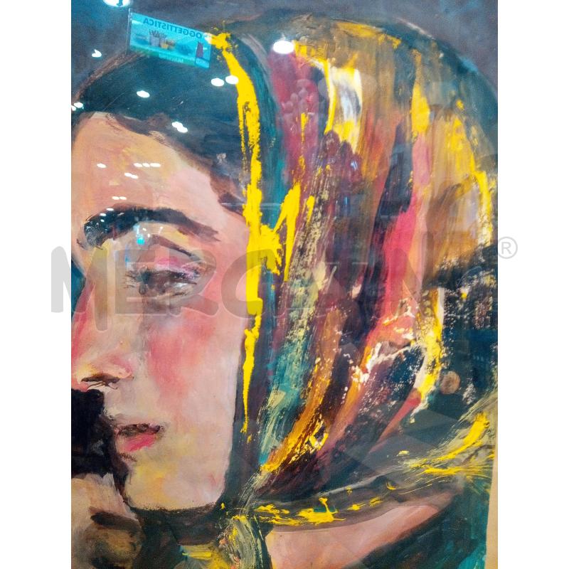 QUADRO GOUACHE SU CARTA MADRE CON BIMBO | Mercatino dell'Usato Roma porta maggiore 4