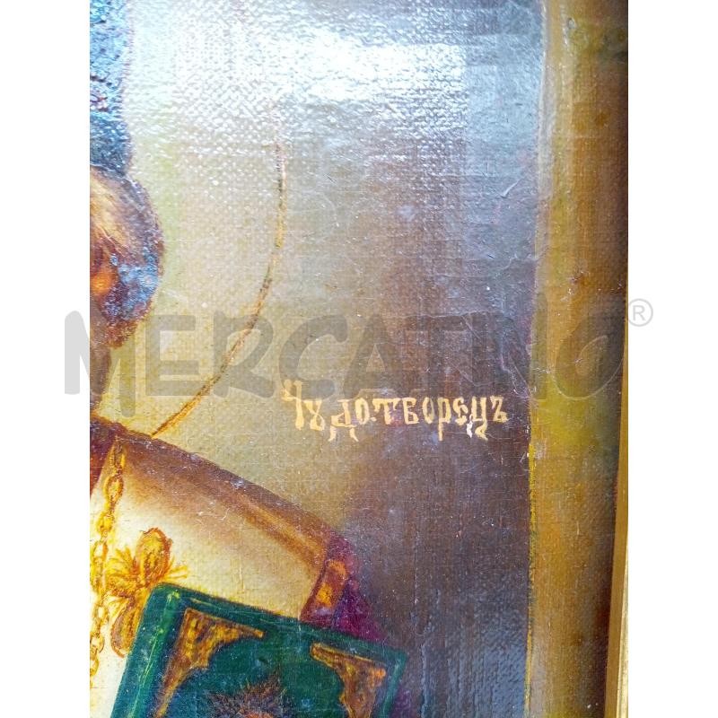 QUADRO ICONA OLIO SU TELA SAN NICOLA | Mercatino dell'Usato Roma porta maggiore 4