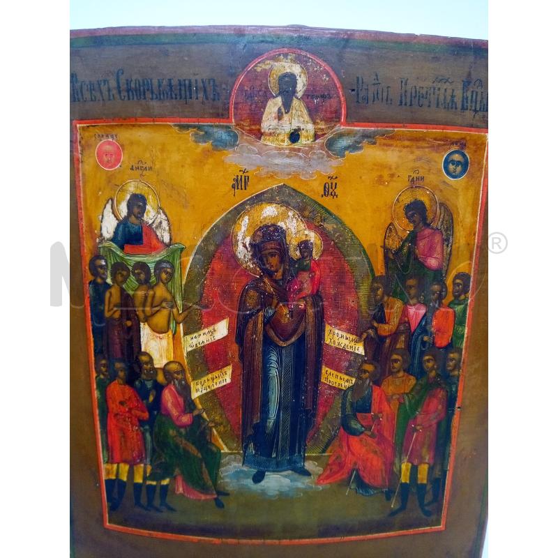 QUADRO ICONA RUSSA EPOCA MADONNA DEGLI AFFLITTI  | Mercatino dell'Usato Roma porta maggiore 3