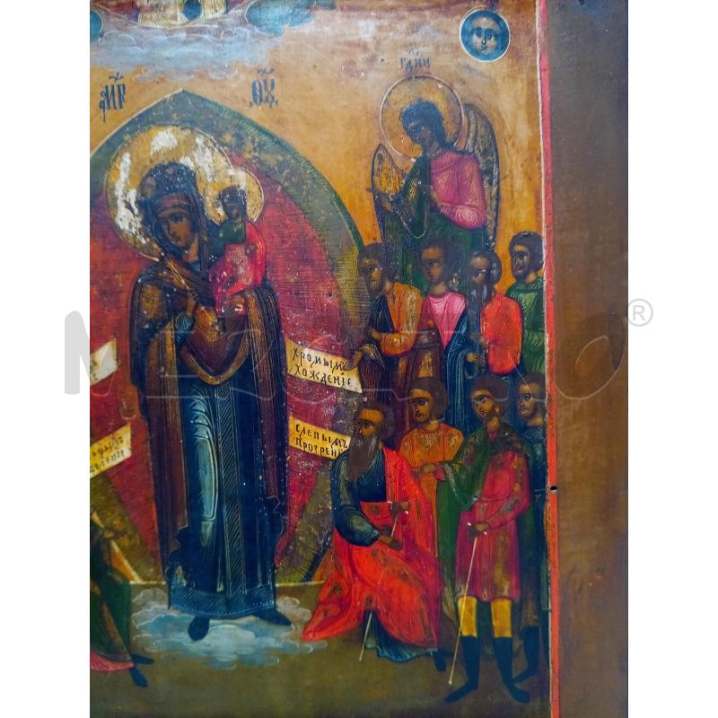QUADRO ICONA RUSSA EPOCA MADONNA DEGLI AFFLITTI  | Mercatino dell'Usato Roma porta maggiore 4