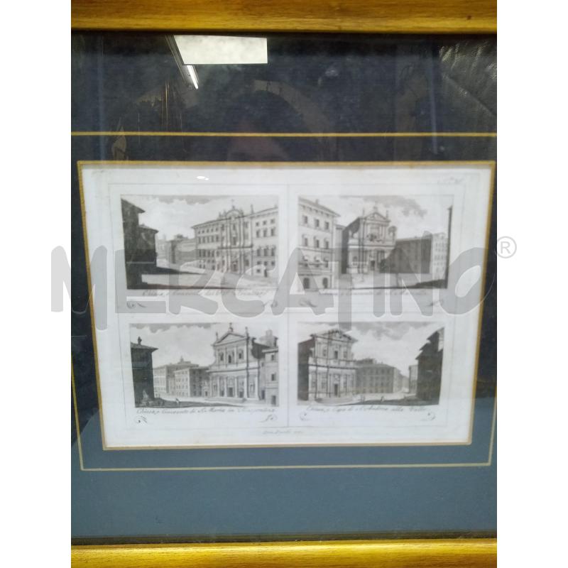 QUADRO INCISIONE 4 VEDUTE ROMA | Mercatino dell'Usato Roma porta maggiore 2