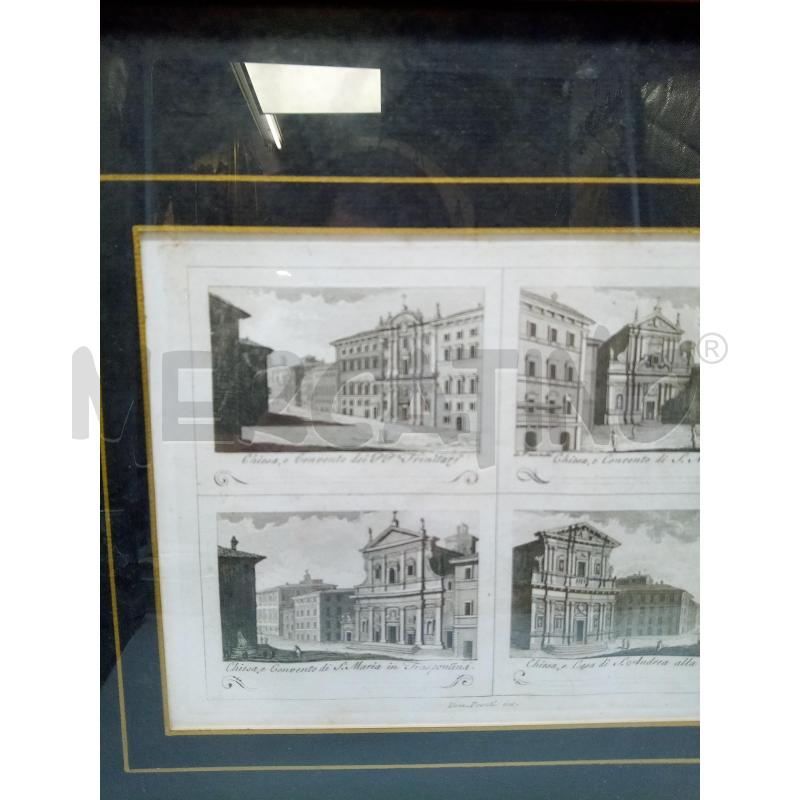 QUADRO INCISIONE 4 VEDUTE ROMA | Mercatino dell'Usato Roma porta maggiore 4