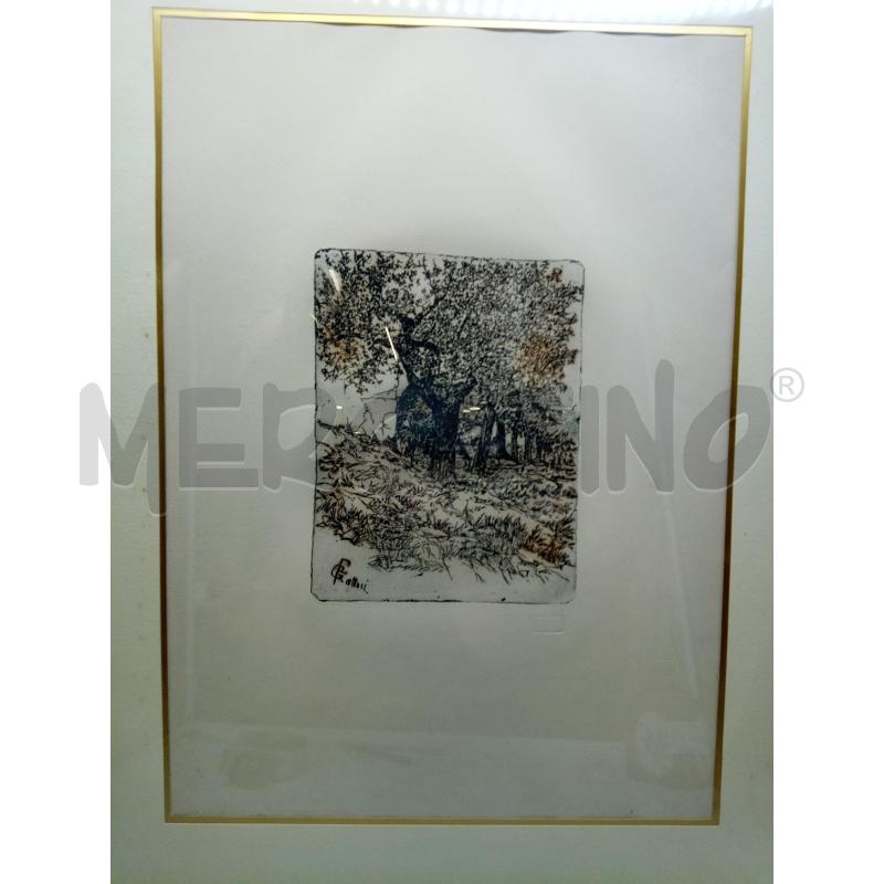 QUADRO INCISIONE ALBERI | Mercatino dell'Usato Roma porta maggiore 2