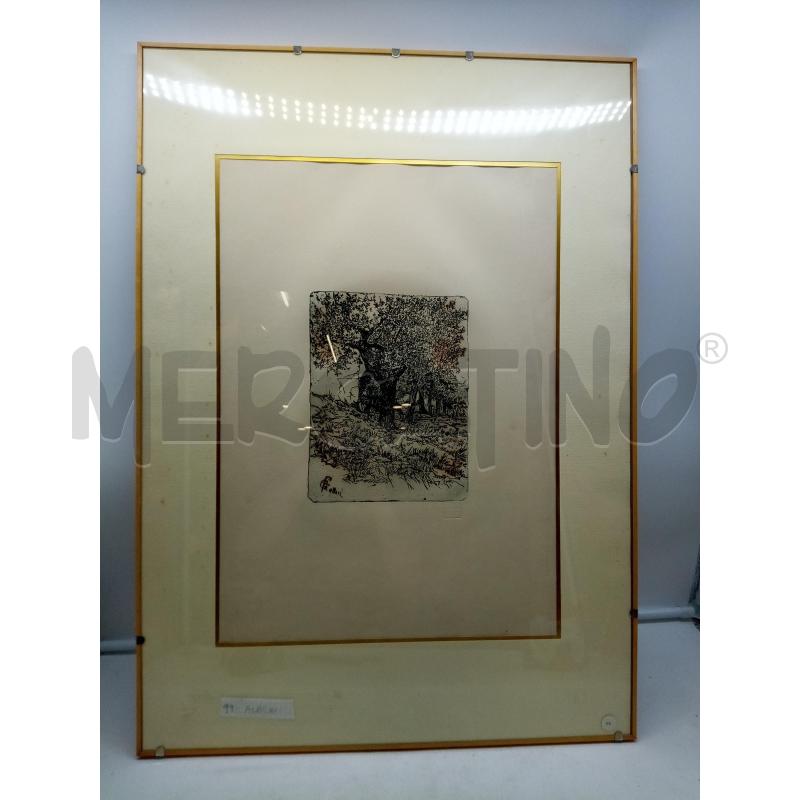 QUADRO INCISIONE ALBERI | Mercatino dell'Usato Roma porta maggiore 3