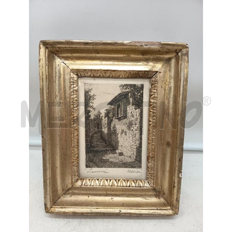 QUADRO INCISIONE ASSISI CORNICE A MECCA EPOCA  | Mercatino dell'Usato Roma porta maggiore 1