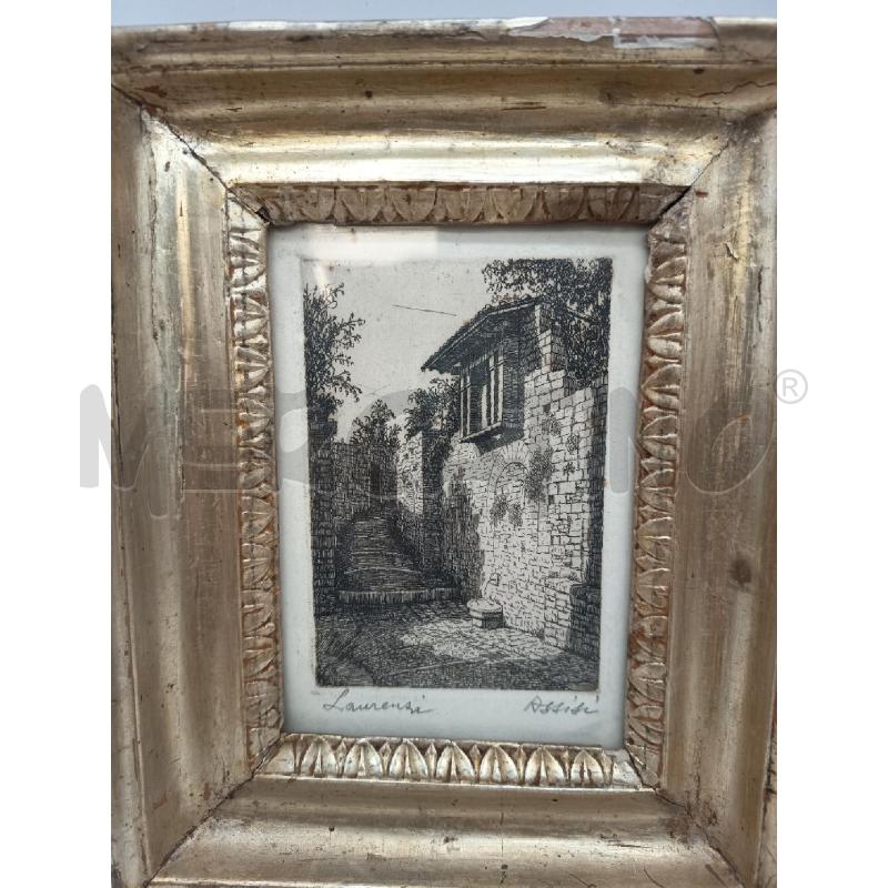 QUADRO INCISIONE ASSISI CORNICE A MECCA EPOCA  | Mercatino dell'Usato Roma porta maggiore 2