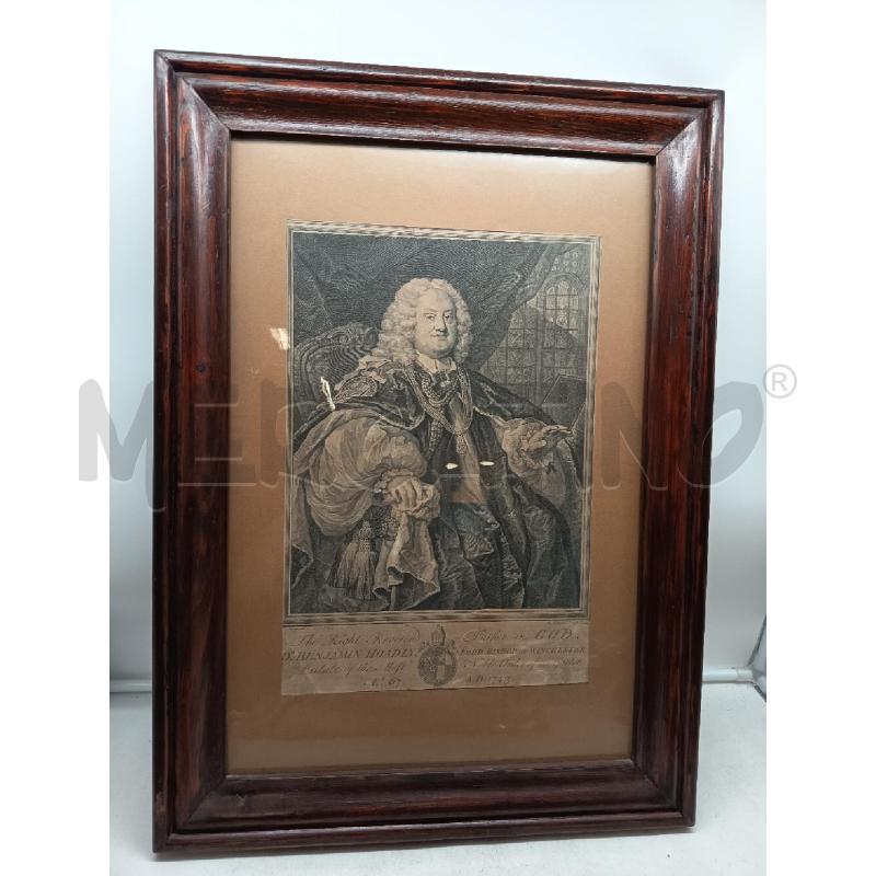 QUADRO INCISIONE BENJAMIN HOADLY | Mercatino dell'Usato Roma porta maggiore 1