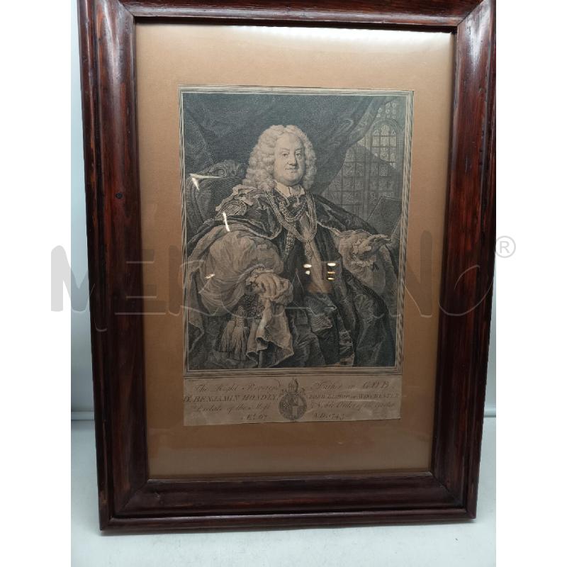 QUADRO INCISIONE BENJAMIN HOADLY | Mercatino dell'Usato Roma porta maggiore 2