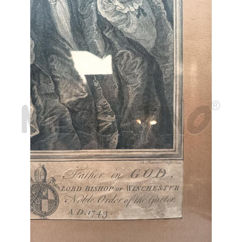 QUADRO INCISIONE BENJAMIN HOADLY | Mercatino dell'Usato Roma porta maggiore 5
