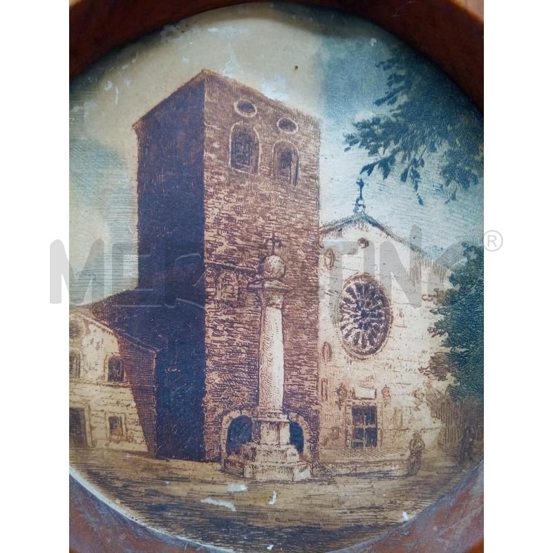 QUADRO INCISIONE CHIESA S GIUSTO CORNICE LEGNO | Mercatino dell'Usato Roma porta maggiore 4