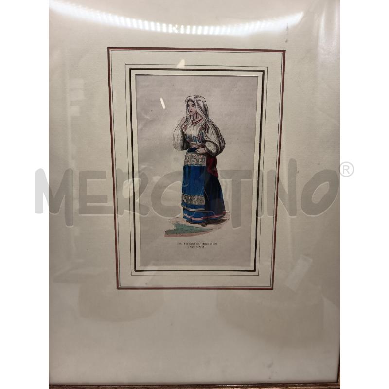 QUADRO INCISIONE CONTADINA VILLAGGIO DI SORA  | Mercatino dell'Usato Roma porta maggiore 3