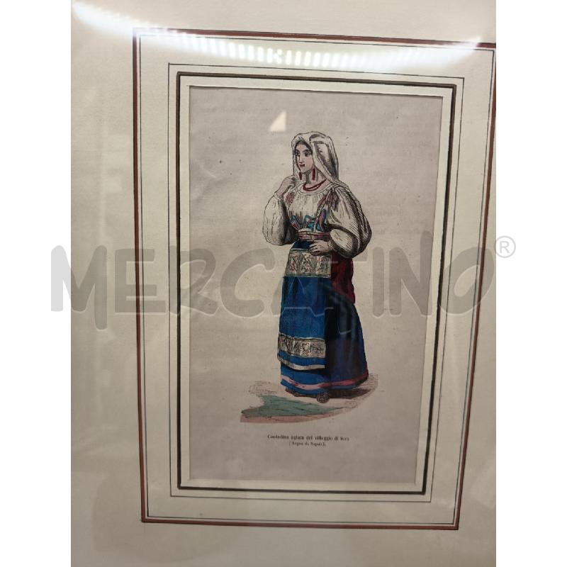 QUADRO INCISIONE CONTADINA VILLAGGIO DI SORA  | Mercatino dell'Usato Roma porta maggiore 5