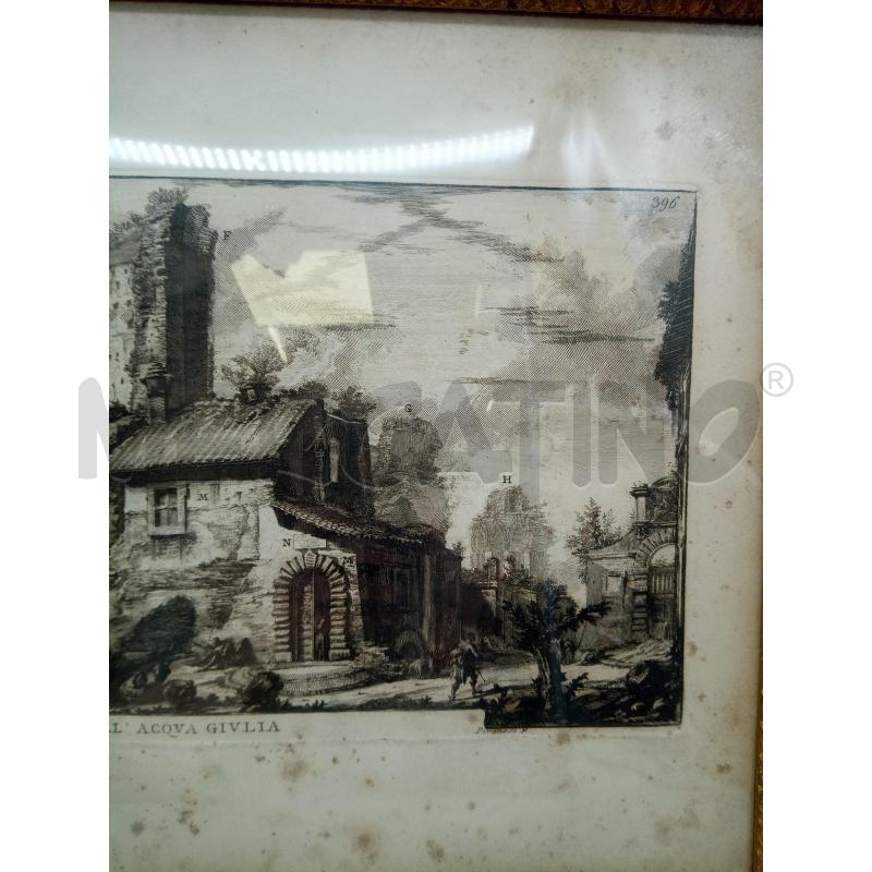 QUADRO INCISIONE DEL CASTELLO DELL ACQUA GIULIA  | Mercatino dell'Usato Roma porta maggiore 2