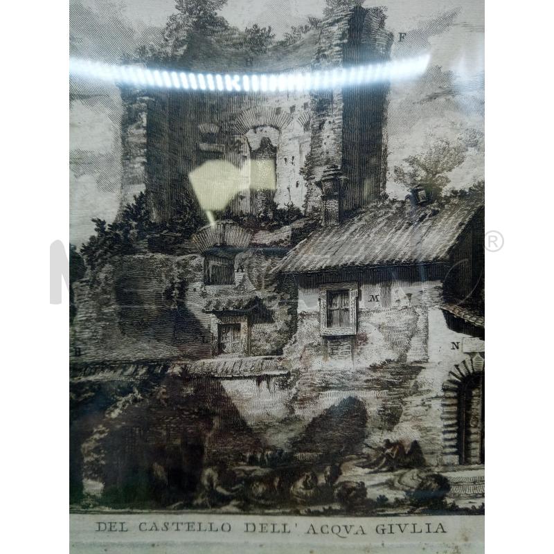 QUADRO INCISIONE DEL CASTELLO DELL ACQUA GIULIA  | Mercatino dell'Usato Roma porta maggiore 3