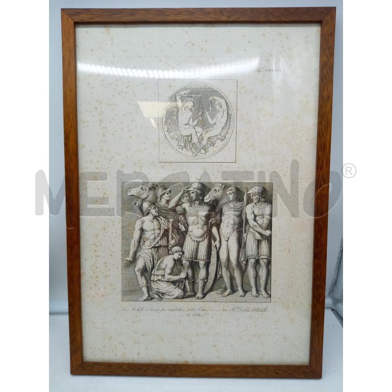 QUADRO INCISIONE DESTINO DI ACHILLE | Mercatino dell'Usato Roma porta maggiore 1