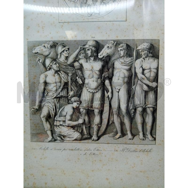 QUADRO INCISIONE DESTINO DI ACHILLE | Mercatino dell'Usato Roma porta maggiore 3
