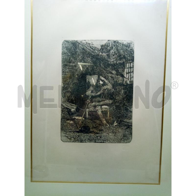 QUADRO INCISIONE DON QUICHOTTE | Mercatino dell'Usato Roma porta maggiore 2