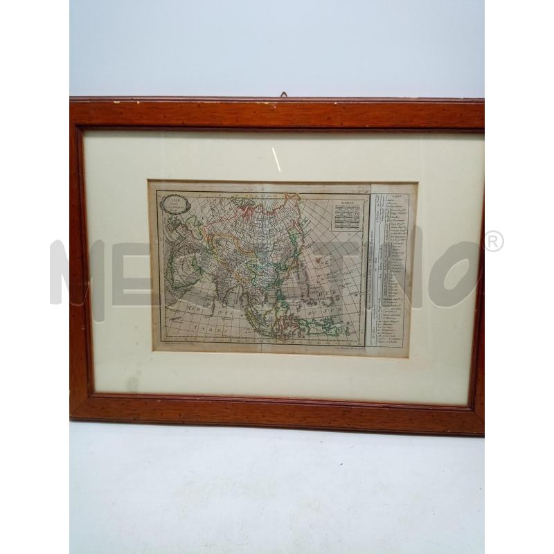 QUADRO INCISIONE MAPPA ASIA EPOC | Mercatino dell'Usato Roma porta maggiore 1