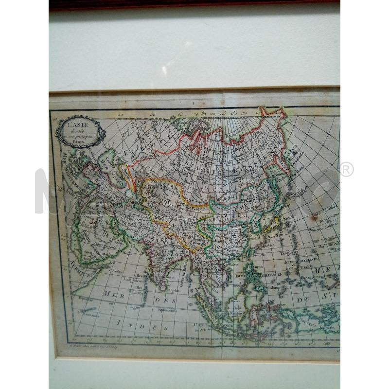 QUADRO INCISIONE MAPPA ASIA EPOC | Mercatino dell'Usato Roma porta maggiore 2