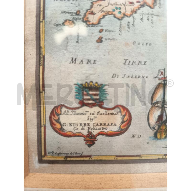 QUADRO INCISIONE MAPPA DI SALERNO EPOCA  | Mercatino dell'Usato Roma porta maggiore 3