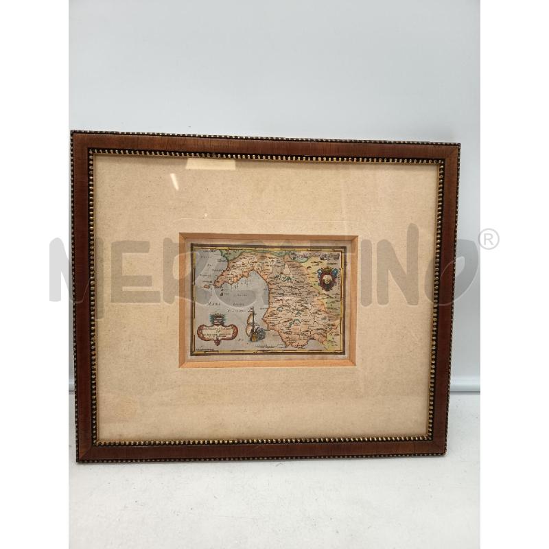 QUADRO INCISIONE MAPPA DI SALERNO EPOCA  | Mercatino dell'Usato Roma porta maggiore 4