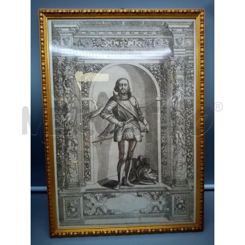 QUADRO INCISIONE MARCHESE DI MANTOVA EPOCA  | Mercatino dell'Usato Roma porta maggiore 1