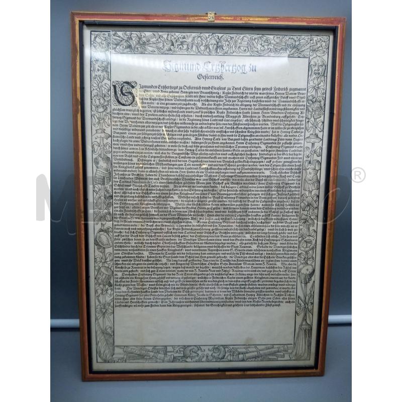 QUADRO INCISIONE MARCHESE DI MANTOVA EPOCA  | Mercatino dell'Usato Roma porta maggiore 4