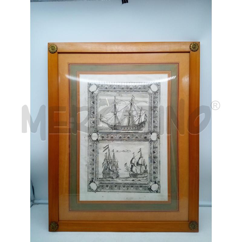 QUADRO INCISIONE NAVE DA GUERRA OLANDESE EPOCA  | Mercatino dell'Usato Roma porta maggiore 1