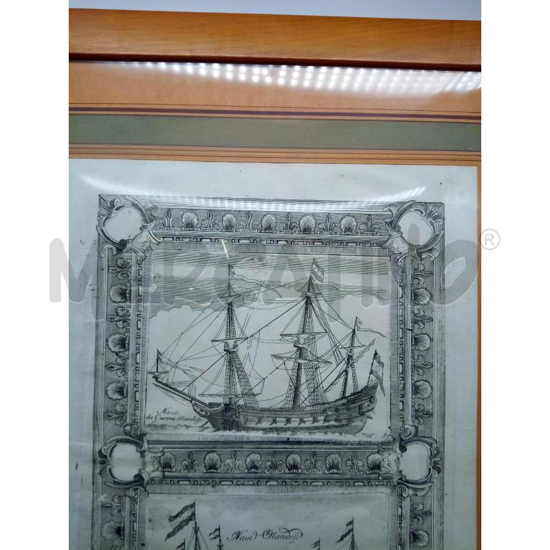 QUADRO INCISIONE NAVE DA GUERRA OLANDESE EPOCA  | Mercatino dell'Usato Roma porta maggiore 4