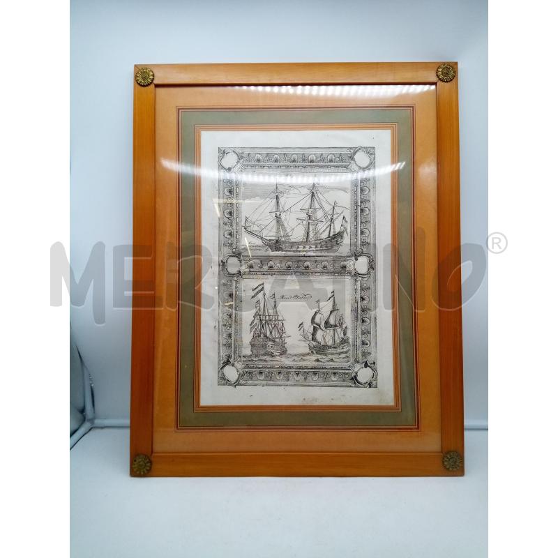 QUADRO INCISIONE NAVE DA GUERRA OLANDESE EPOCA  | Mercatino dell'Usato Roma porta maggiore 5