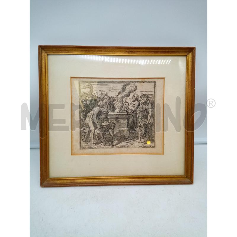QUADRO INCISIONE PECCATO CAPITALE EPOCA  | Mercatino dell'Usato Roma porta maggiore 1