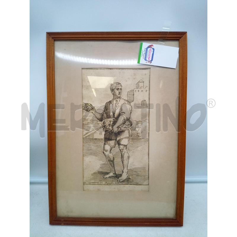 QUADRO INCISIONE SGUATTERO EPOCA | Mercatino dell'Usato Roma porta maggiore 1