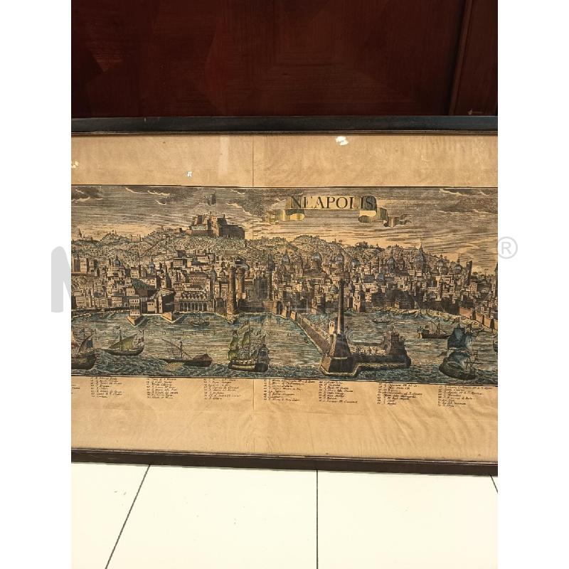 QUADRO INCISIONE VISTA NAPOLI  | Mercatino dell'Usato Roma porta maggiore 1
