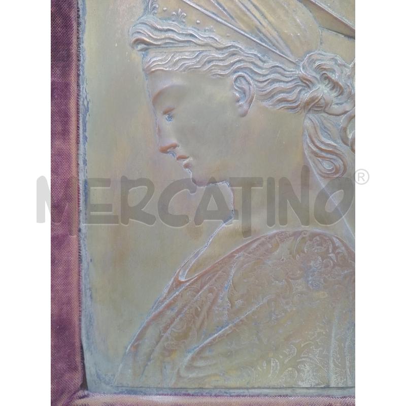 QUADRO LASTRA RAME PROFILO DONNA A SBALZO | Mercatino dell'Usato Roma porta maggiore 4