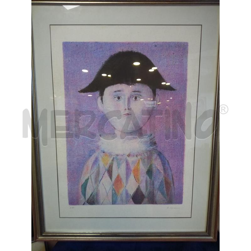 QUADRO LITOGRAFIA ARLECCHINO | Mercatino dell'Usato Roma porta maggiore 1