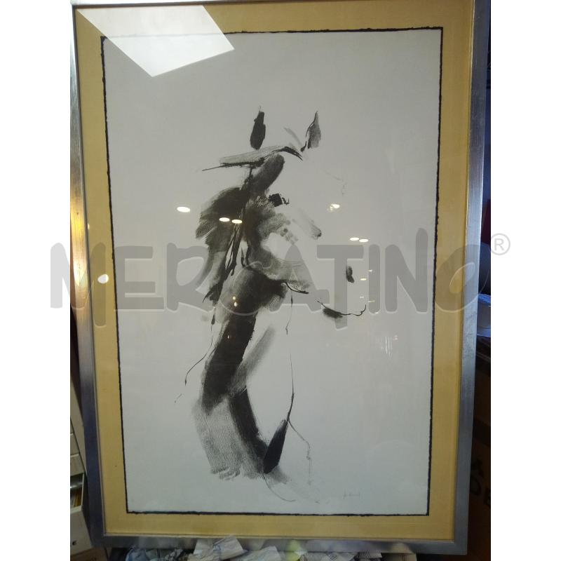 QUADRO LITOGRAFIA CAVALLO ASTRATTO  | Mercatino dell'Usato Roma porta maggiore 1