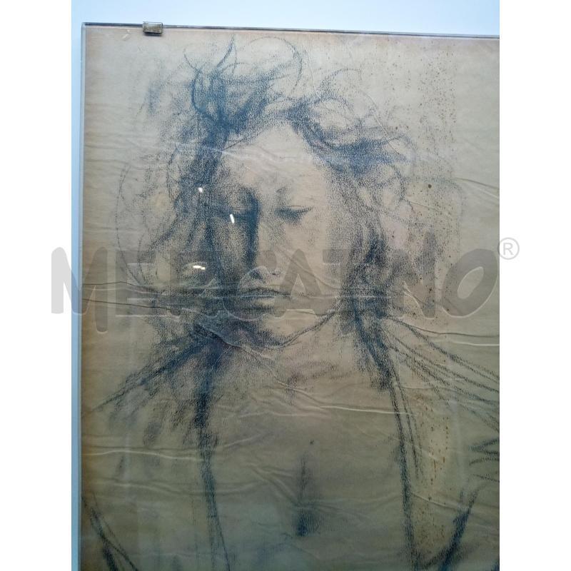 QUADRO LITOGRAFIA DONNA SCAPIGLIATA | Mercatino dell'Usato Roma porta maggiore 3