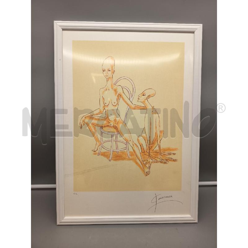 QUADRO LITO CREATURE ALIENE FONDO GIALLO | Mercatino dell'Usato Roma porta maggiore 1