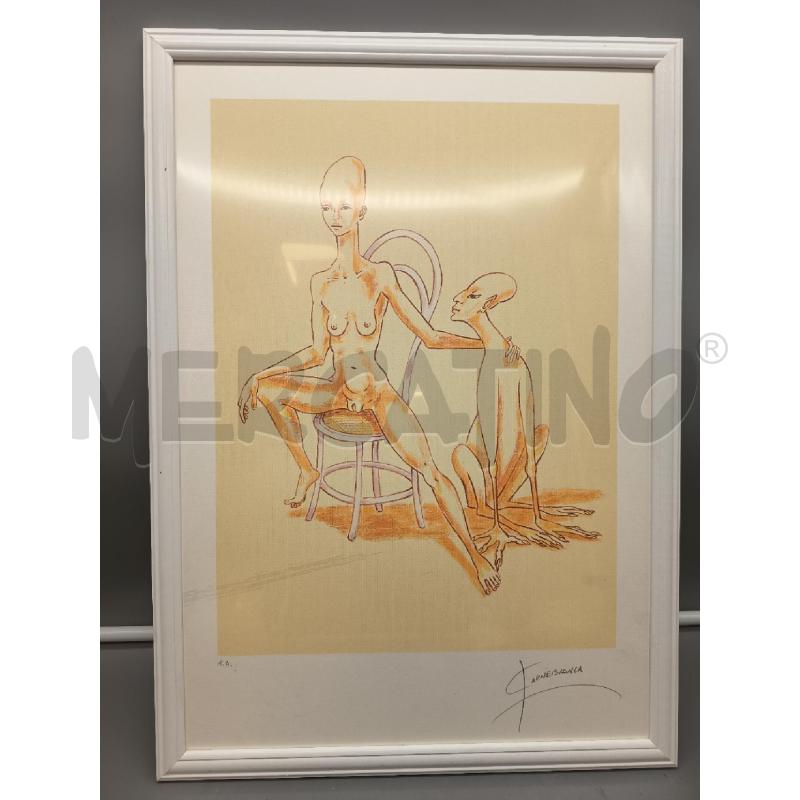 QUADRO LITO CREATURE ALIENE FONDO GIALLO | Mercatino dell'Usato Roma porta maggiore 4